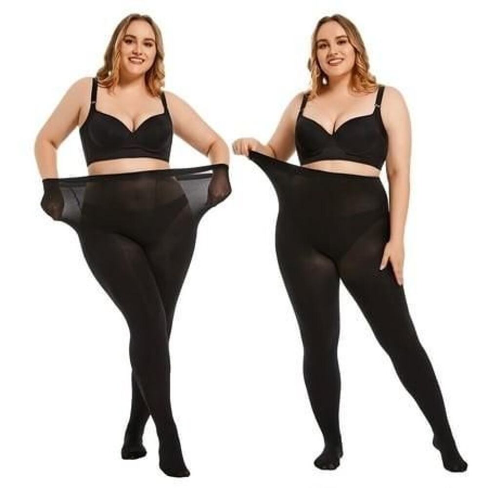 2 Pairs Semi Opaque Tights for Women - - Picture 1 of 3